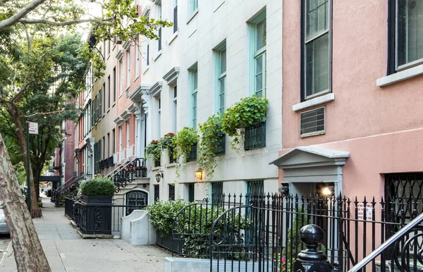 Trottoir Vide Devant Des Bâtiments Historiques Manhattan New York Nyc — Photo