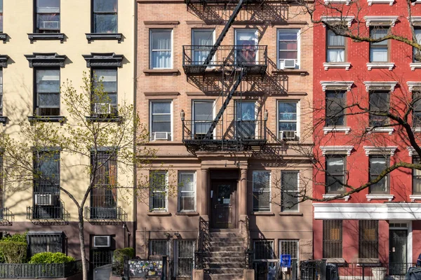 Vecchi Edifici Colorati Sulla 10Th Street Nell East Village Manhattan — Foto Stock