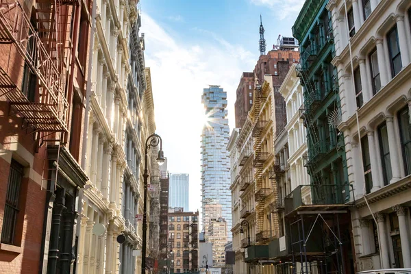 Vista Los Edificios Históricos Intersección Las Calles Greene Canal Soho — Foto de Stock