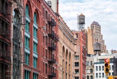 Manhattan, New York City Nyc Tribeca mahallede Franklin Caddesi'nde eski binaların görünümü