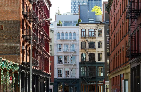 New York City Buildings Intersection Crosby Howard Street Soho Neighborhood — Stock Photo, Image