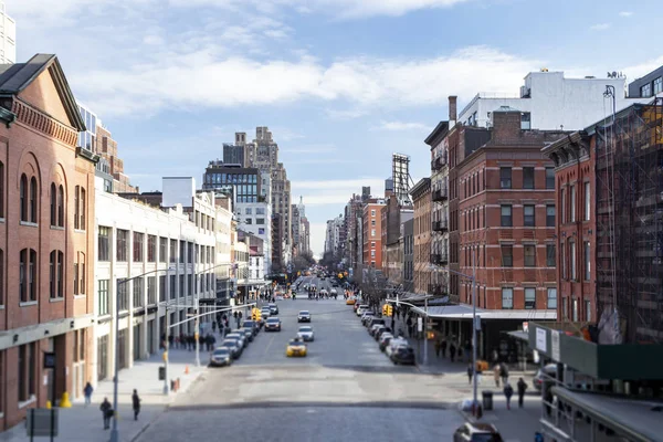 위에는 맨해튼의 지역에 파크에서 바라본 — 스톡 사진