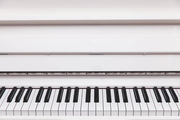 Siyah Beyaz Piyano Klavye Ile Boş Alanı Üst Satır — Stok fotoğraf