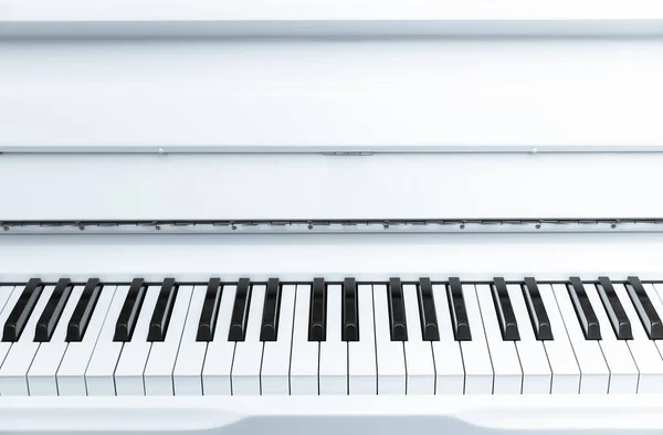 Riga Tastiera Pianoforte Bianco Nero Con Area Vuota Sulla Parte — Foto Stock