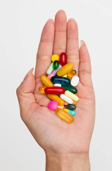 Diverse olika typer av piller. — Stockfoto