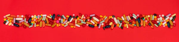 Vários tipos variados de comprimidos . — Fotografia de Stock