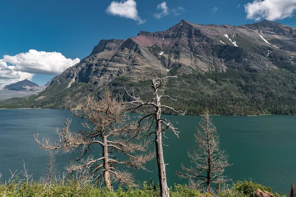 Wunderschöne Landschaft Mit Blick Auf Den Mary Lake Gletschernationalpark Montana — Stockfoto