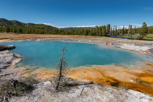 Colorful Hot Springs Biscuit Basin Yellowstone National Park Wyoming Usa — Stock Photo, Image