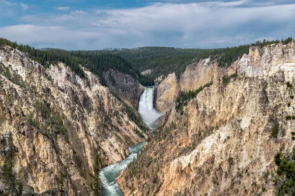 Γκραν Κάνυον Από Yellowstone Στο Εθνικό Πάρκο Yellowstone Ουαϊόμινγκ — Φωτογραφία Αρχείου