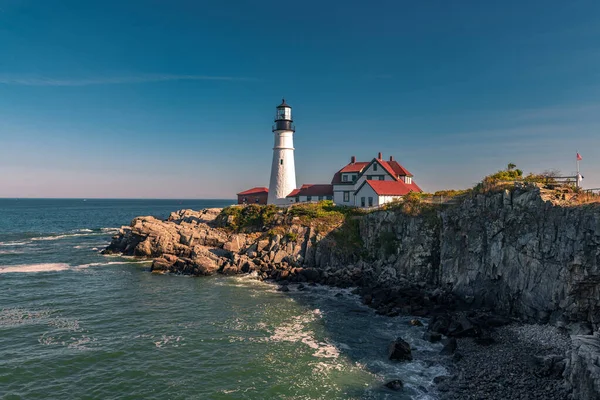 Portland Head Light, je historický maják na mysu Elizabeth, — Stock fotografie