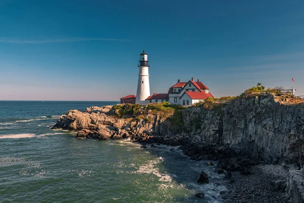 Portland Head Light, is a historic lighthouse in Cape Elizabeth, Royalty Free Stock Images