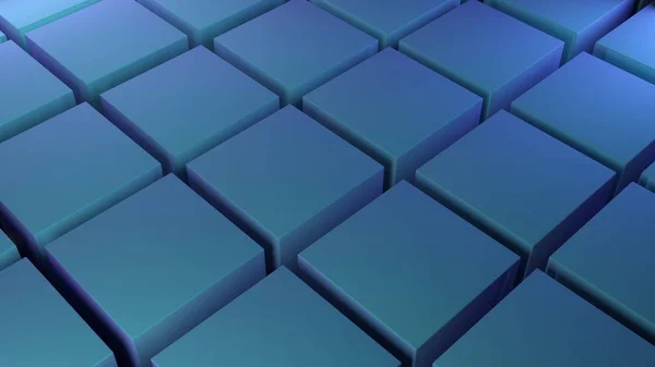 Abstract blue cubes background 3d render — Stock Photo, Image