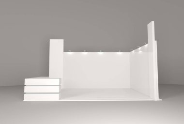 Boş boş stand booth mock-up şablon tasarımınızın