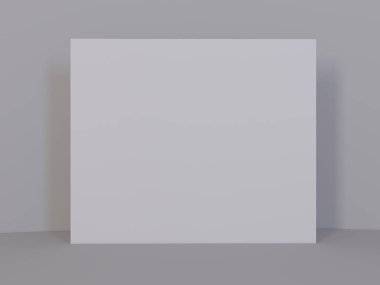 Marka duvar veya basın duvar 3d çizim