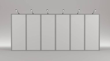 Boş fuar standı maketi. 3 Boyutlu Hazırlama