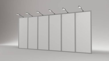 Boş fuar standı maketi. 3 Boyutlu Hazırlama