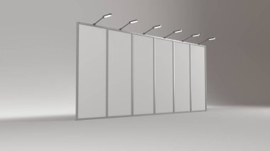 Boş fuar standı maketi. 3 Boyutlu Hazırlama