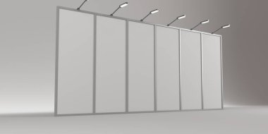 Boş fuar standı maketi. 3 Boyutlu Hazırlama