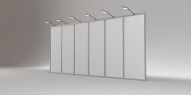 Boş fuar standı maketi. 3 Boyutlu Hazırlama