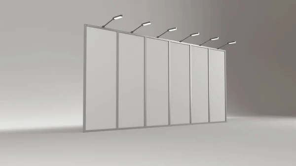 Blank trade show booth mock-up. 3D render