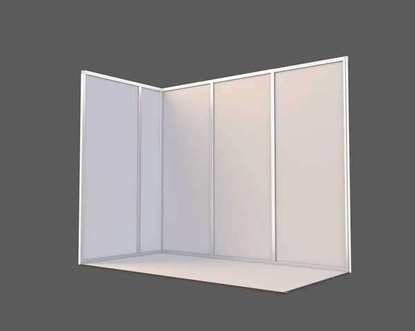 Trade show booth. 3D-rendering geïsoleerd op witte achtergrond — Stockfoto