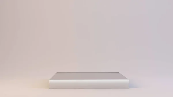 3D boş kare podyum ödül töreni illüstrasyon için stok