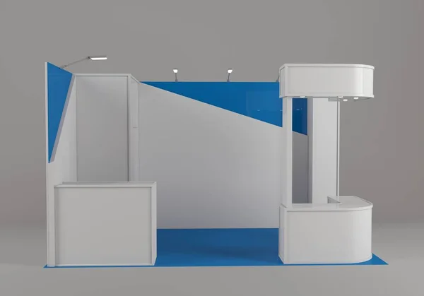 Stand del commercio equo e solidale. Modello di cabina finto. 3D — Foto Stock