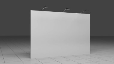 Zemin afiş 2 x 3 metre. Boş şablon. Mockup