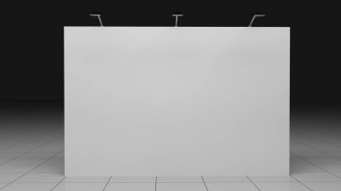 Zemin afiş 2 x 3 metre. Boş şablon. Mockup