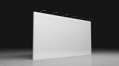Zemin afiş 6 x 3 metre. Boş şablon. Mockup için