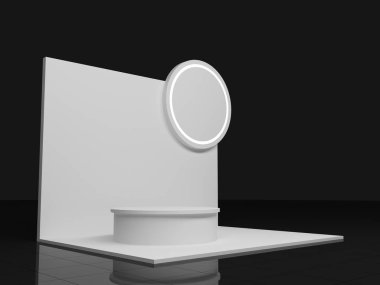 Zemin için logo yuvarlak öğe ile 2 x 3 metre