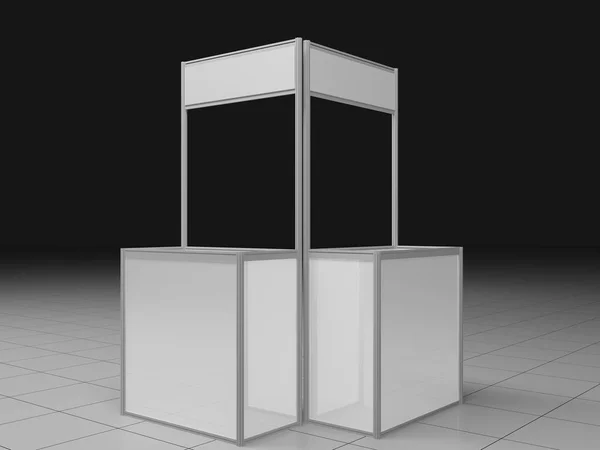 Blank Exhibition Trade Stand. 1x2.5 meters. Standard