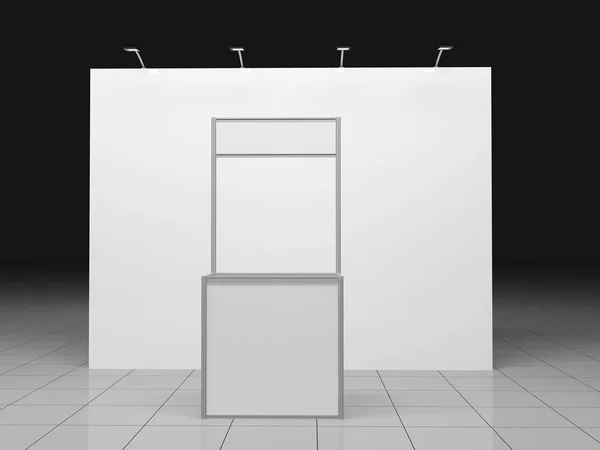 Blank Exhibition Trade Stand with banner