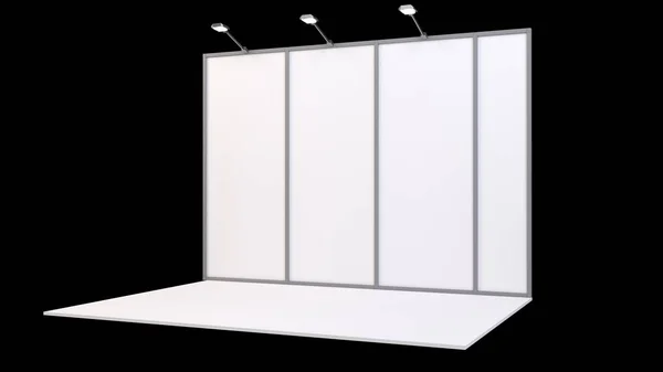 Tentoonstelling Stand Stand Blanco Banner 3X5 Meter Stoelen Mobiele Beursstand — Stockfoto