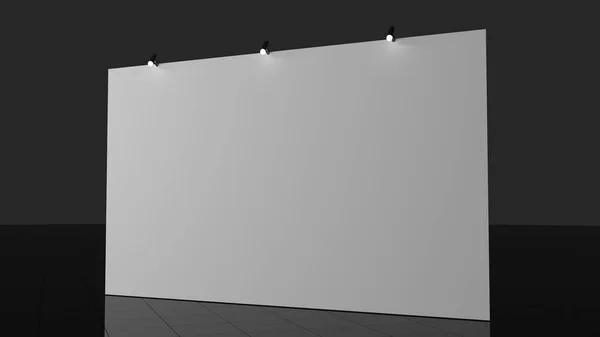 Banner 3 x 5 meter. Realistische 3D render. Sjabloon — Stockfoto