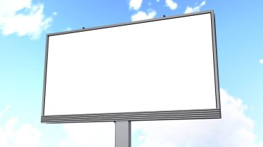 Şehirde boş billboard 3d render