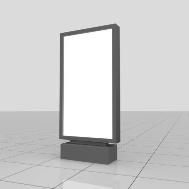 3d Gerçekçi ışık kutusu şablonunu oluştur.