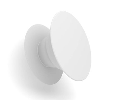 Boş akıllı telefon yuvası ve damgalamak için tutucu. 3d illüstrasyon.