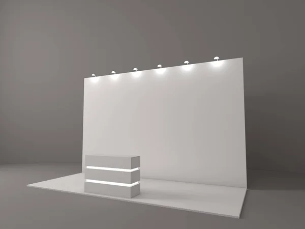 Kumaş Pop Up temel birim Reklam afiş medya ekran arka plan. Boş beyaz 3d render