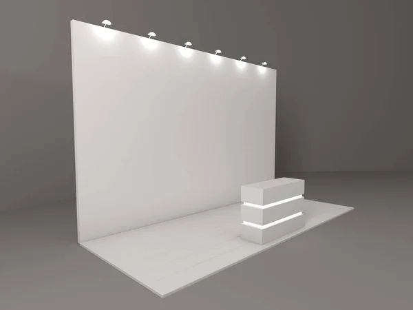 Kumaş Pop Up temel birim Reklam afiş medya ekran arka plan. Boş beyaz 3d render