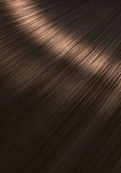 Eine Nahaufnahme Eines Ausschnitts Aus Glänzenden Glatten Braunen Brünetten Haaren — Stockfoto