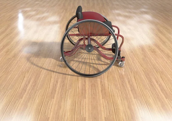 Fauteuil Roulant Modifié Vide Utilisé Par Les Athlètes Handicapés Pour — Photo