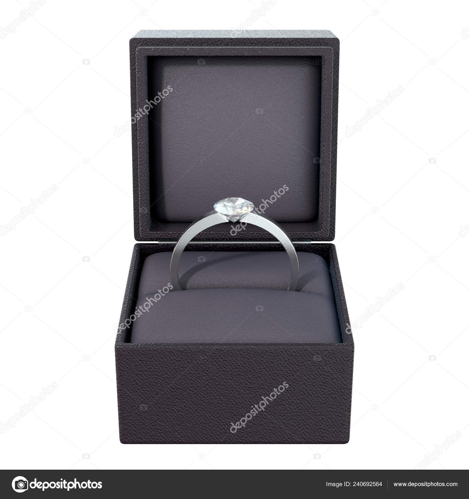 black engagement ring box