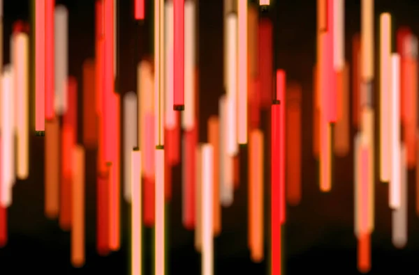 Uma Coleção Luzes Tubo Florescentes Vermelhas Penduradas Andaimes Palco Concerto — Fotografia de Stock