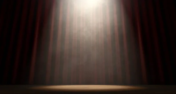 Spotlit Stage with Curtains — Stock Photo, Image