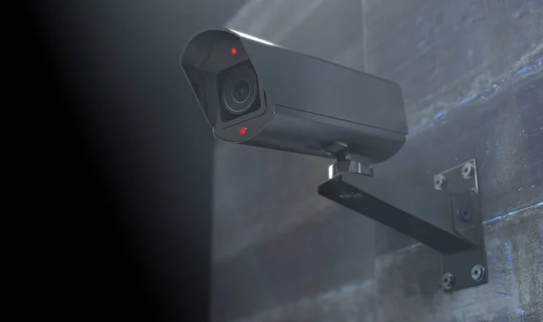Surveillance Camera At Night — Stock Photo, Image