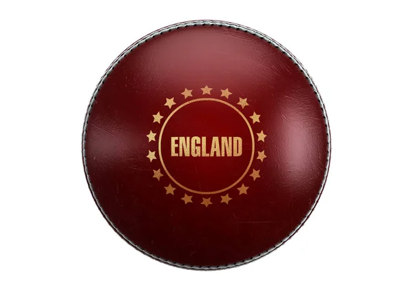 Červená kriketový míček — Stock fotografie