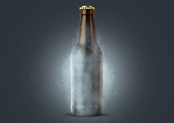 Botella de cerveza con condensación — Foto de Stock