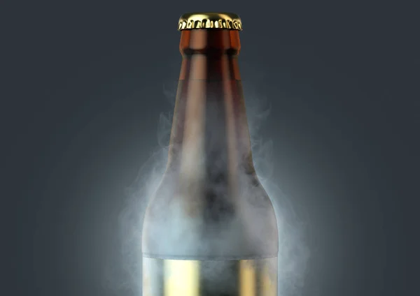 Botella de cerveza con condensación — Foto de Stock