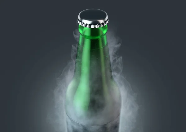 Pivní láhev s kondenzací — Stock fotografie
